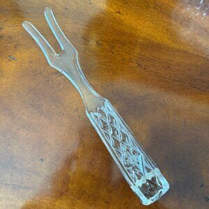 Vintage Anchor Hocking WEXFORD Pattern GLASS Fork for Serving